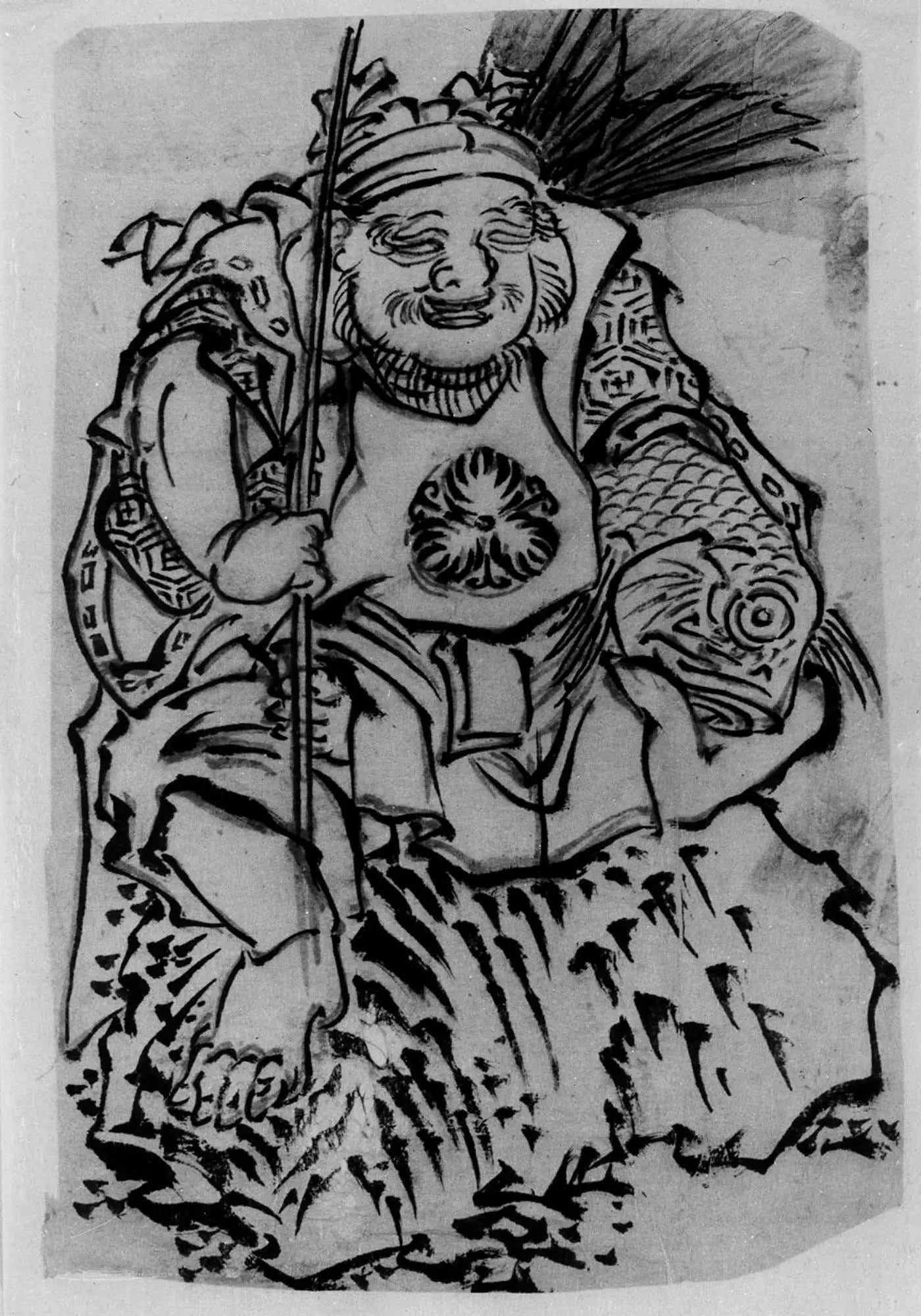 Ebisu (Dieu de la chance, protecteur des marchands) - Hokusai image 1 reproduction d’œuvre d’art à l’huile
