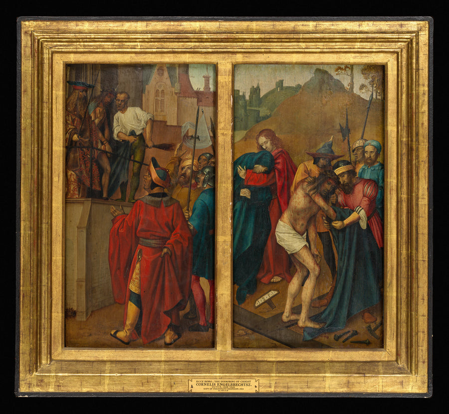 Ecce Homo, (revers) Le Christ bénissant ; Le Dépouillement du Christ, (revers) Saint Jean-Baptiste - Cornelis Engebrechtsz