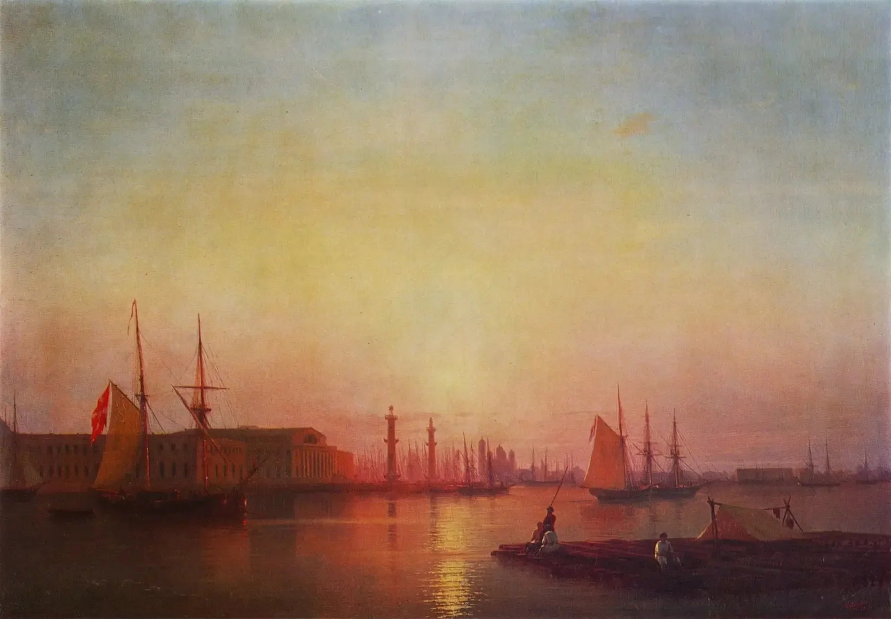 Échange de Pétersbourg - Ivan Aïvazovski image 1 reproduction de peinture à l’huile