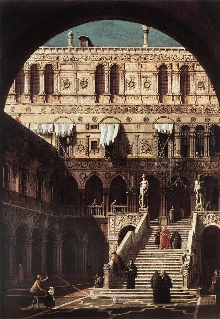Échelle des Géants - Canaletto image 1 reproduction de peinture à l’huile