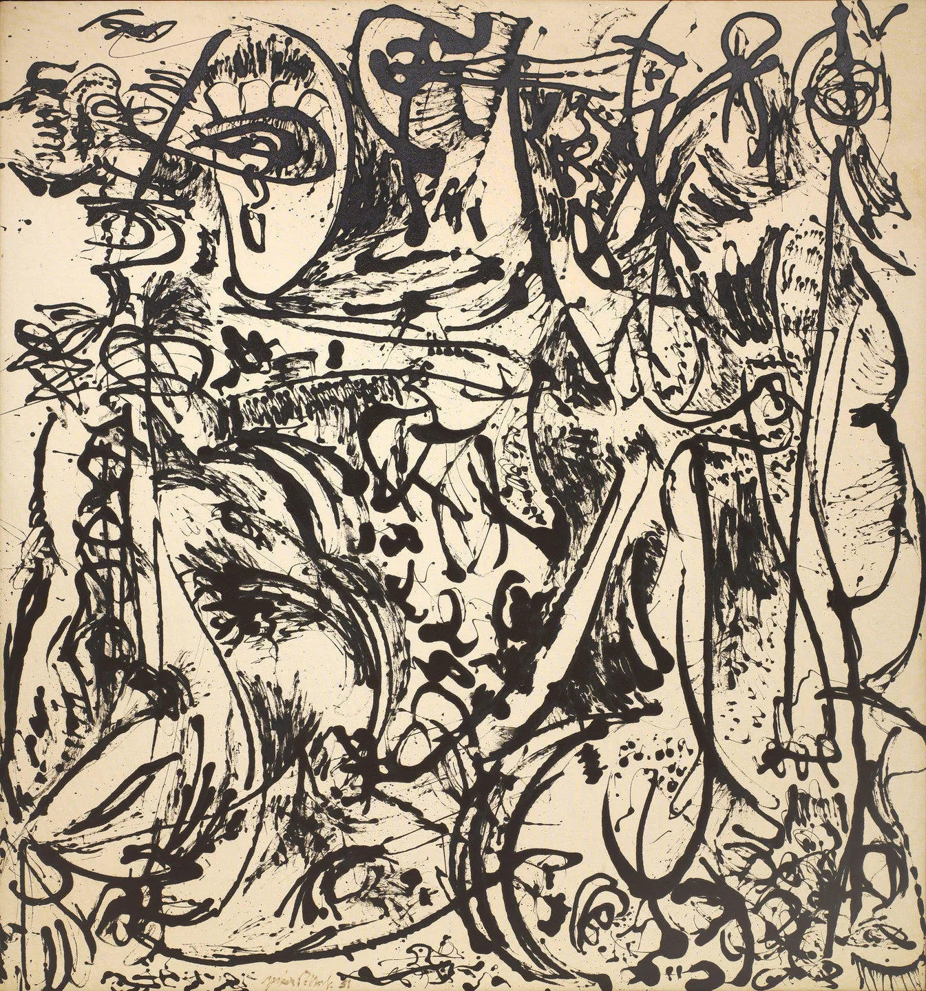 Écho : Numéro 25 - Jackson Pollock image 1 reproduction artisanale de tableau