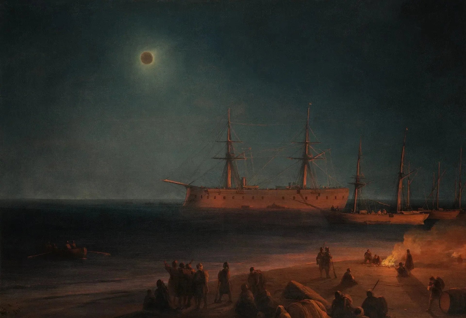 Éclipse solaire à Feodosia - Ivan Aïvazovski image 1 reproduction réalisée par Alpha Reproduction