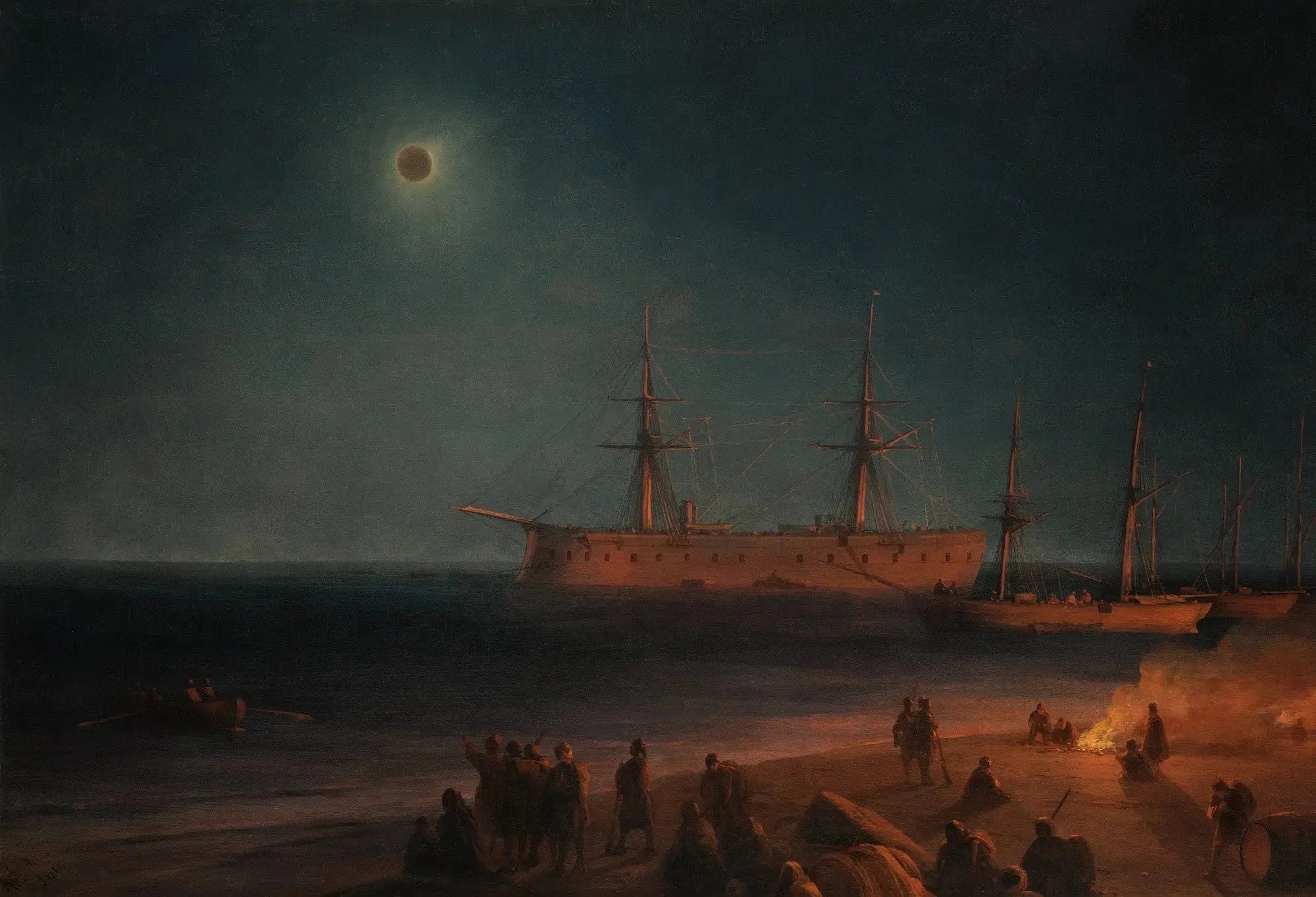 Éclipse solaire à Feodosia - Ivan Aïvazovski image 1 reproduction réalisée par Alpha Reproduction