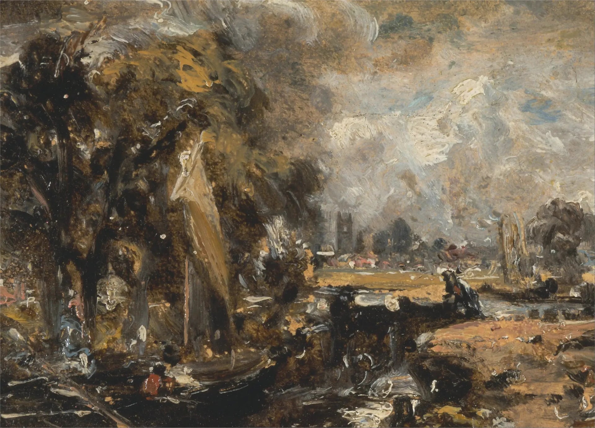 Écluse de Dedham - John Constable image 1 tableau peint à l’huile sur toile