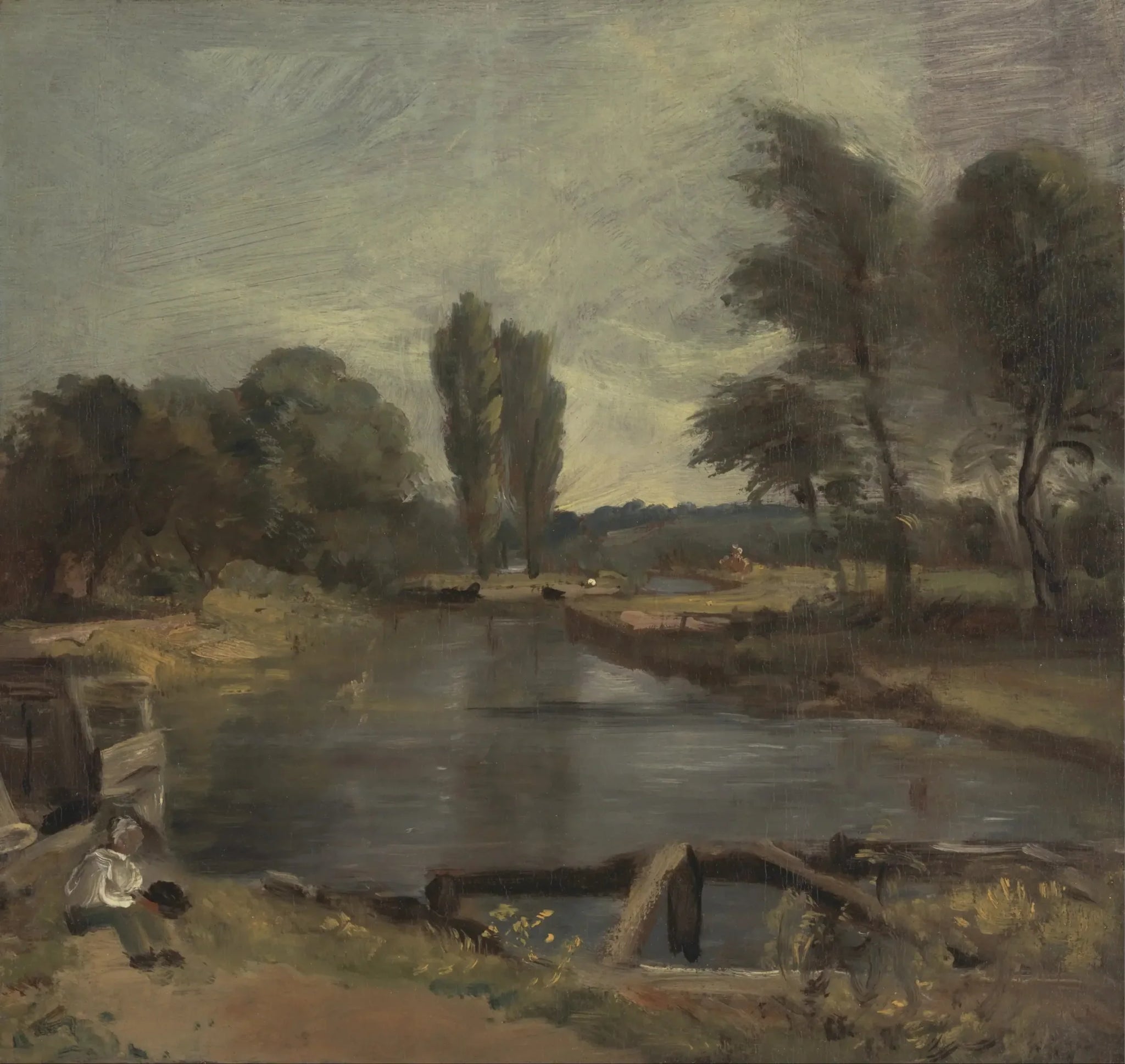 Écluse de Flatford - John Constable image 1 tableau peint à l’huile sur toile