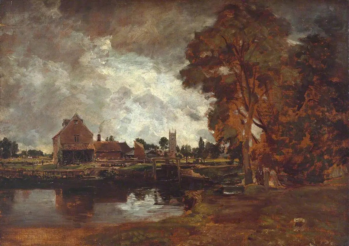 Écluse et moulin de Dedham - John Constable image 1 reproduction artisanale de tableau