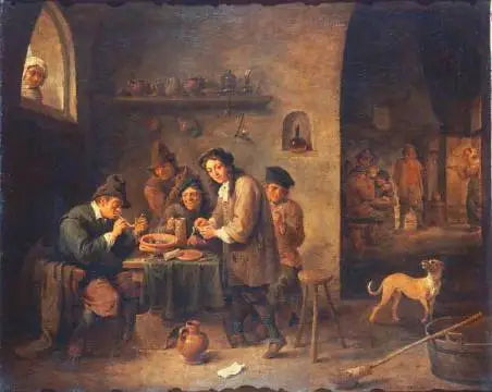 École des fumeurs - David Teniers le Jeune image 1 copie de tableau peinte à la main