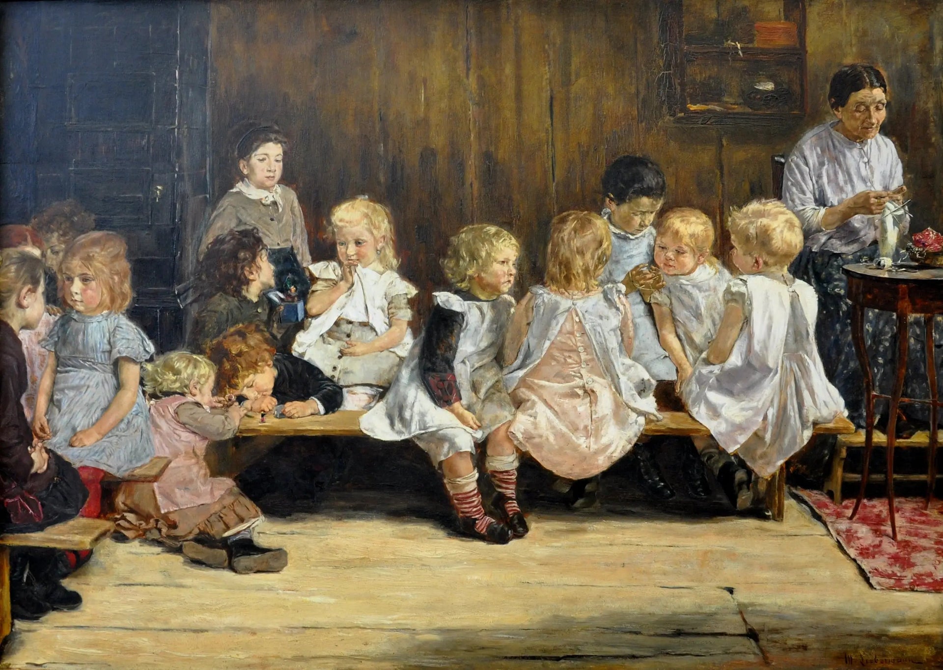 École maternelle à Amsterdam - Max Liebermann image 1 reproduction artisanale de tableau