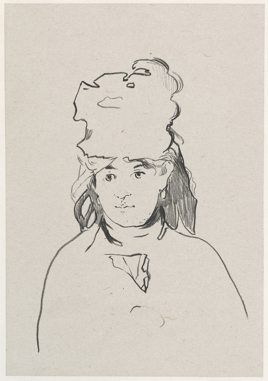 Berthe Morisot au chapeau noir - Édouard Manet