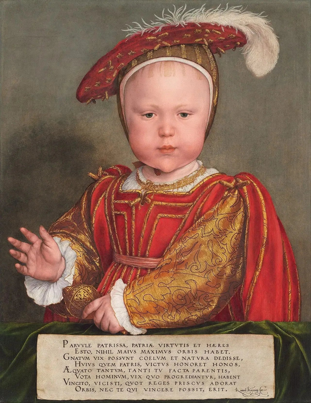 Edward VI as a Child - Hans Holbein le Jeune image 1 copie de tableau peinte à la main
