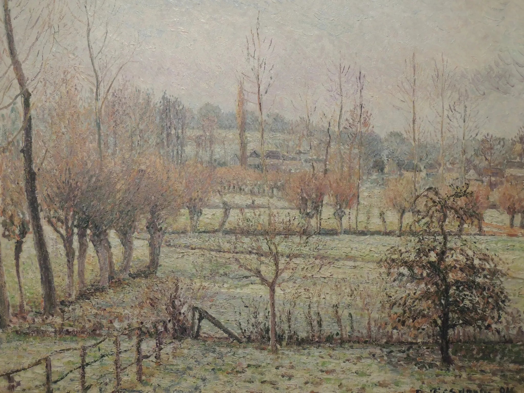 Effet de neige à Éragny - Camille Pissarro image 1 reproduction artisanale de tableau