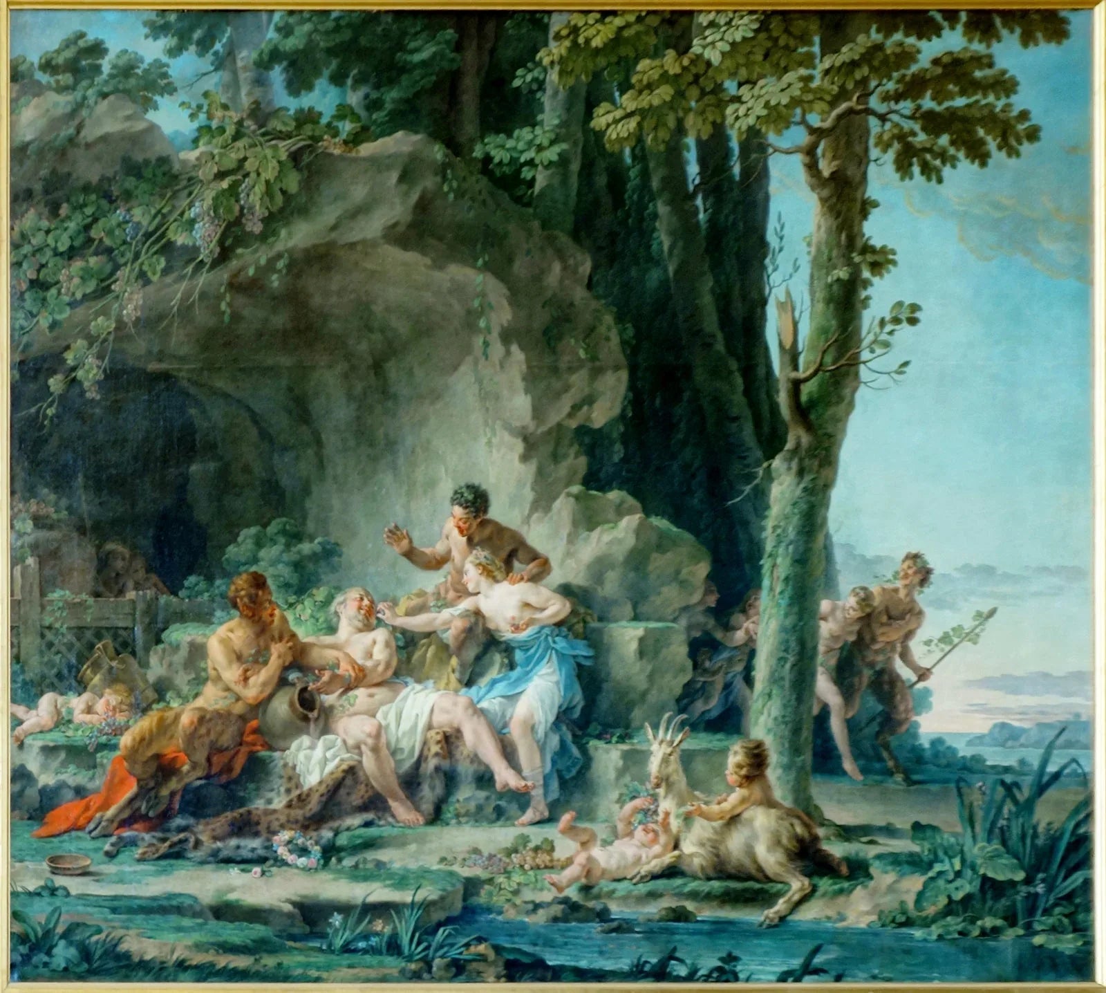 Eglé et Silène - Noël Hallé image 1 reproduction artisanale de tableau