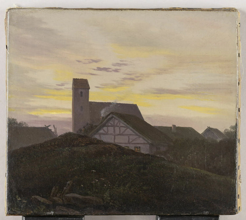 Une église au crépuscule - Carl Gustave Carus