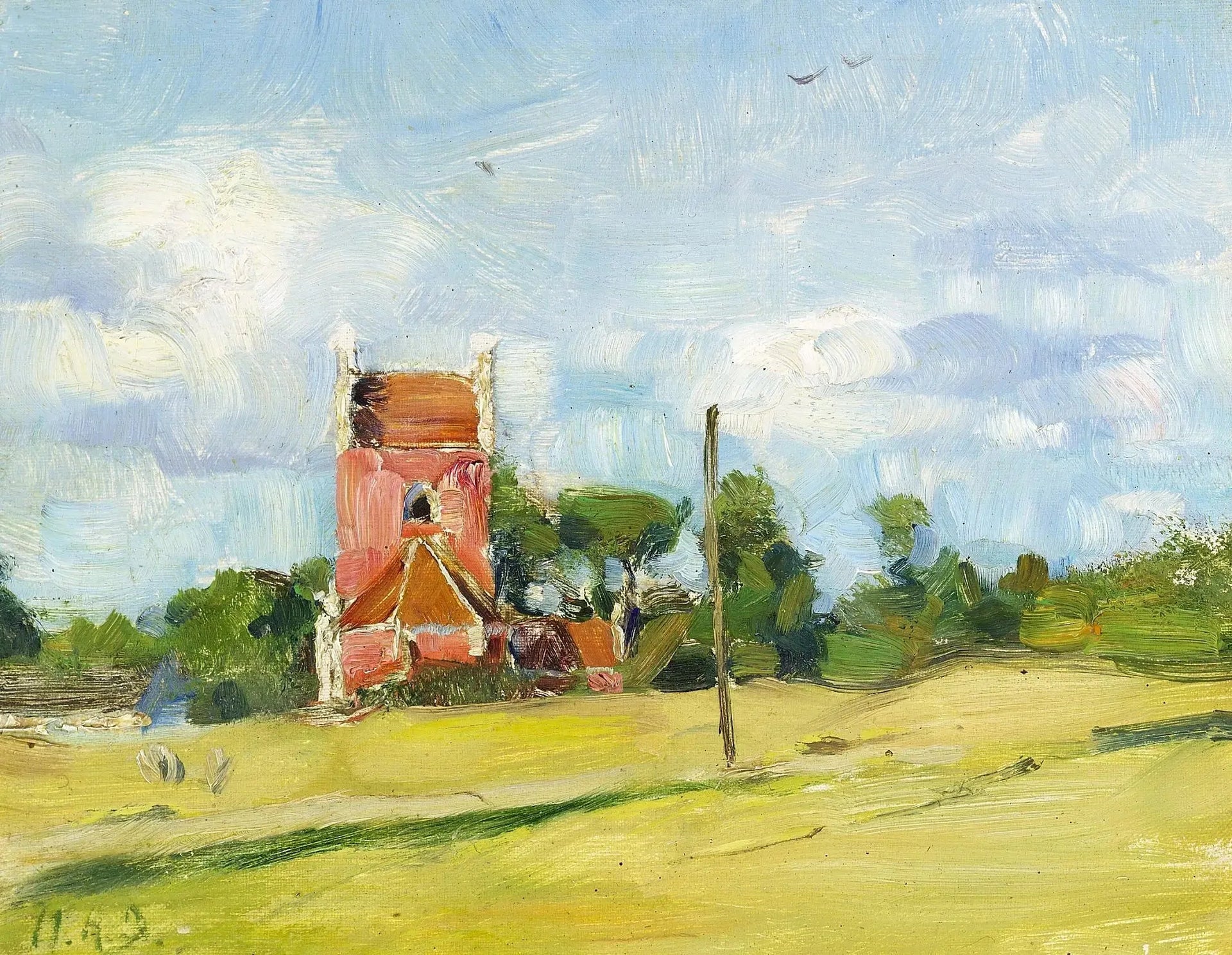 Église de Byrum sur l'île de Læsø, au Danemark. - H. A. Brendekilde image 1 reproduction d’œuvre d’art à l’huile