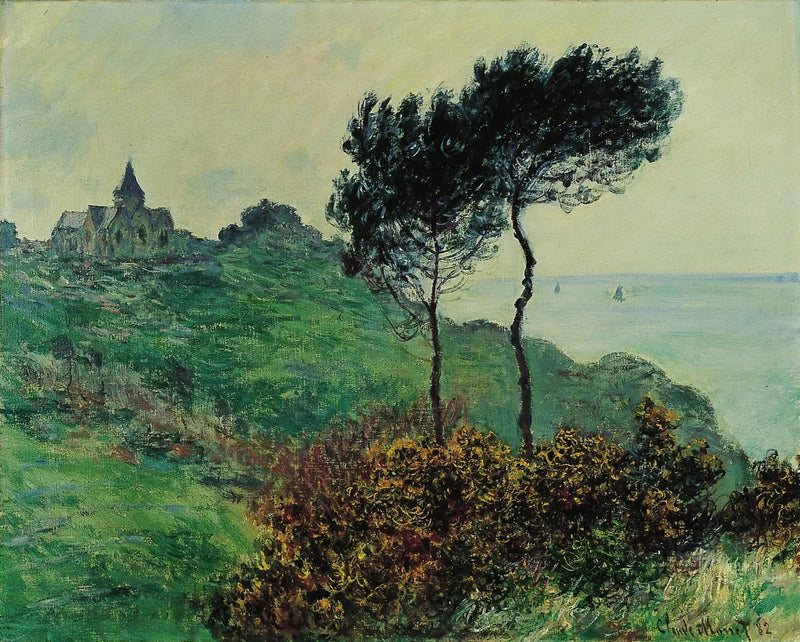 Église de Varengeville, temps gris - Claude Monet