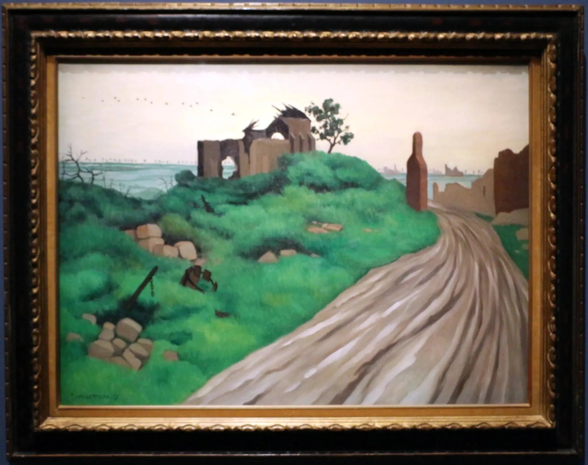 Église des Hurlus en ruines - Félix Vallotton image 1 reproduction artisanale de tableau