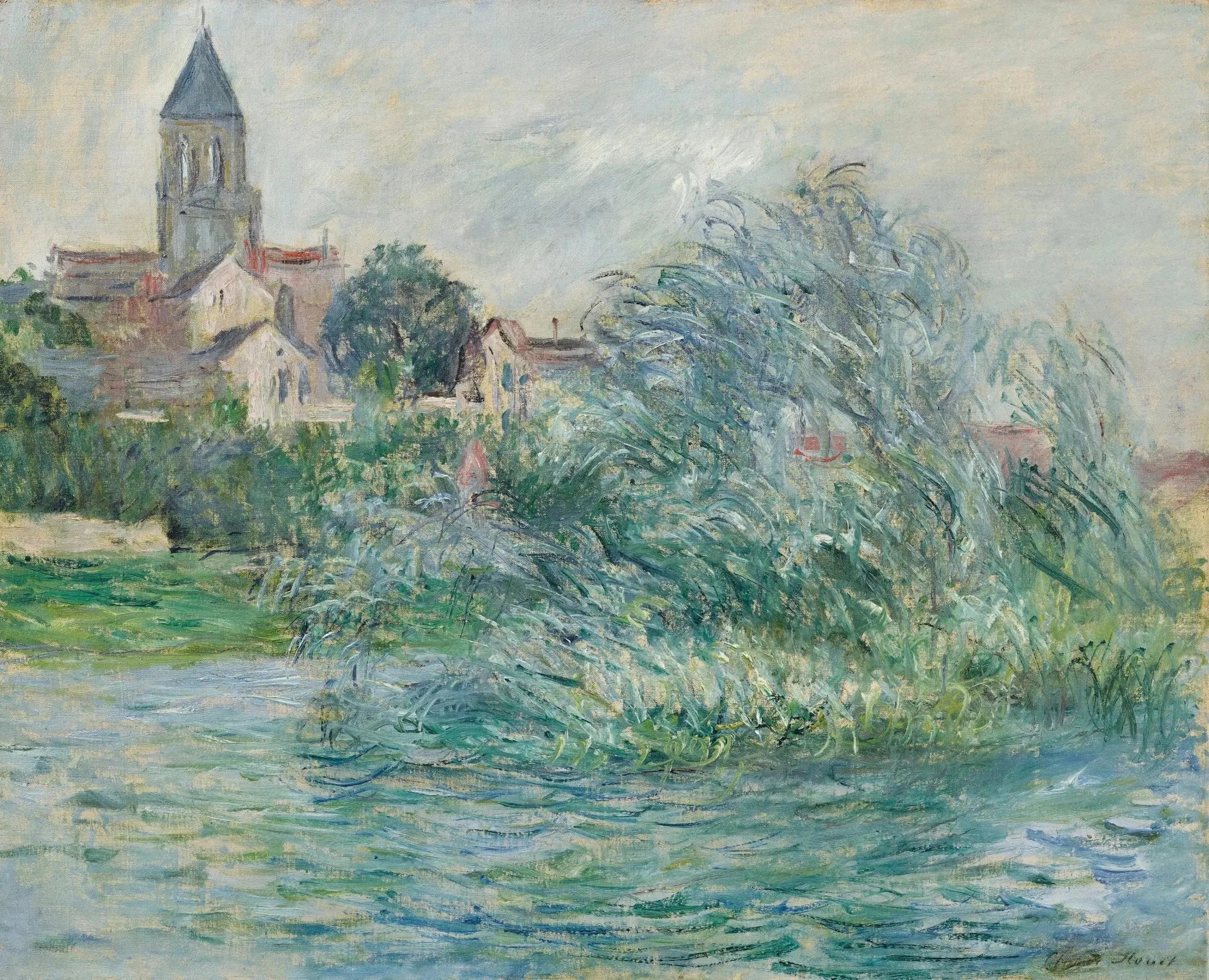 L’Église à Vétheuil W697 par Claude Monet