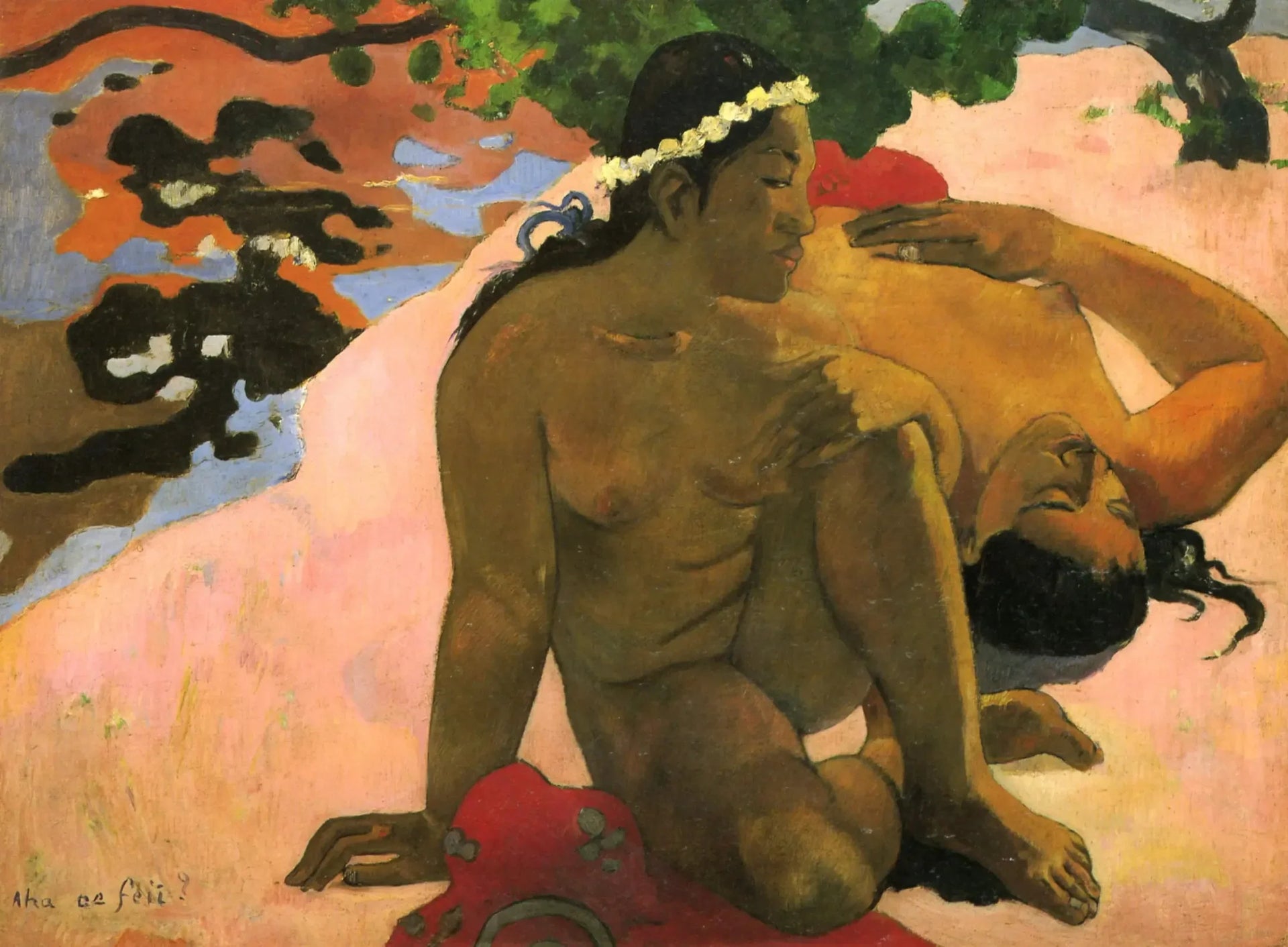 Eh quoi, tu es jalouse ? - Paul Gauguin image 1 reproduction artisanale de tableau