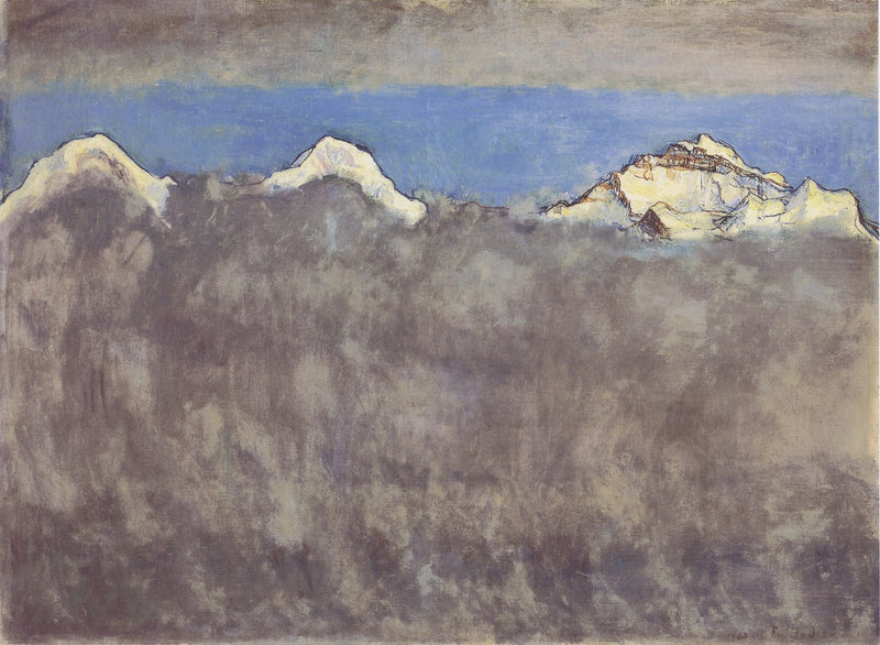 Eiger, Mönch und Jungfrau über dem Nebelmeer - Ferdinand Hodler