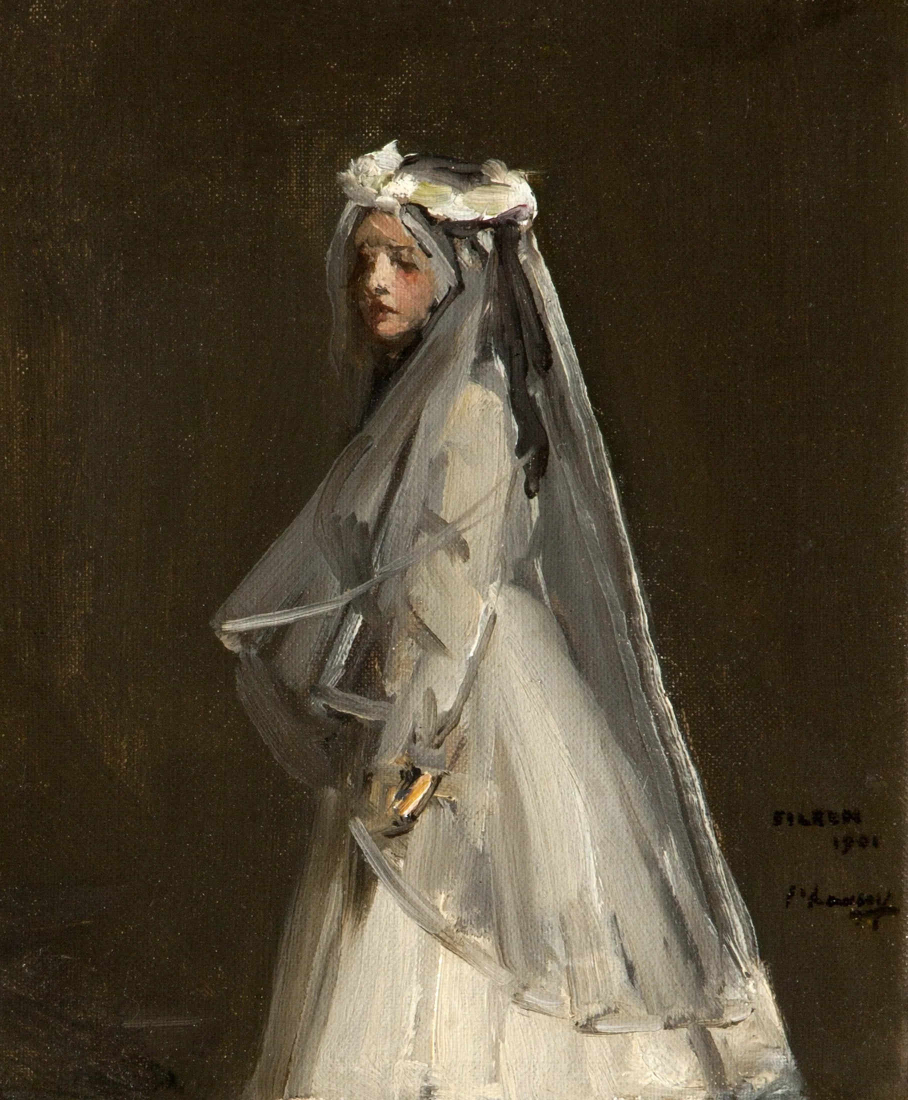 Eileen, sa première communion - John Lavery image 1 reproduction réalisée par Alpha Reproduction