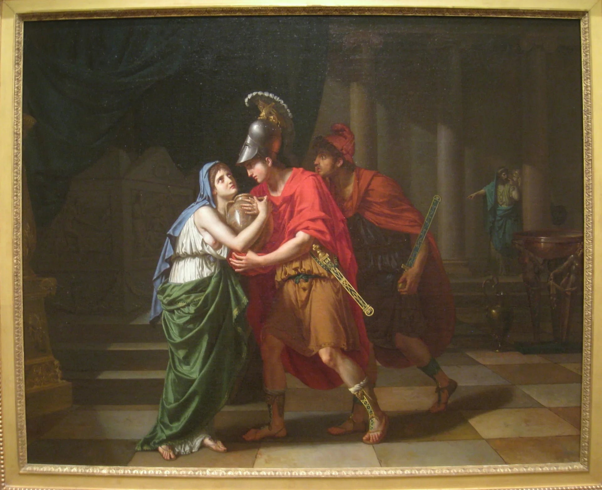 Électre recevant les cendres de son frère, Oreste - Jean-Baptiste Wicar image 1 copie peinte à la main à l’huile