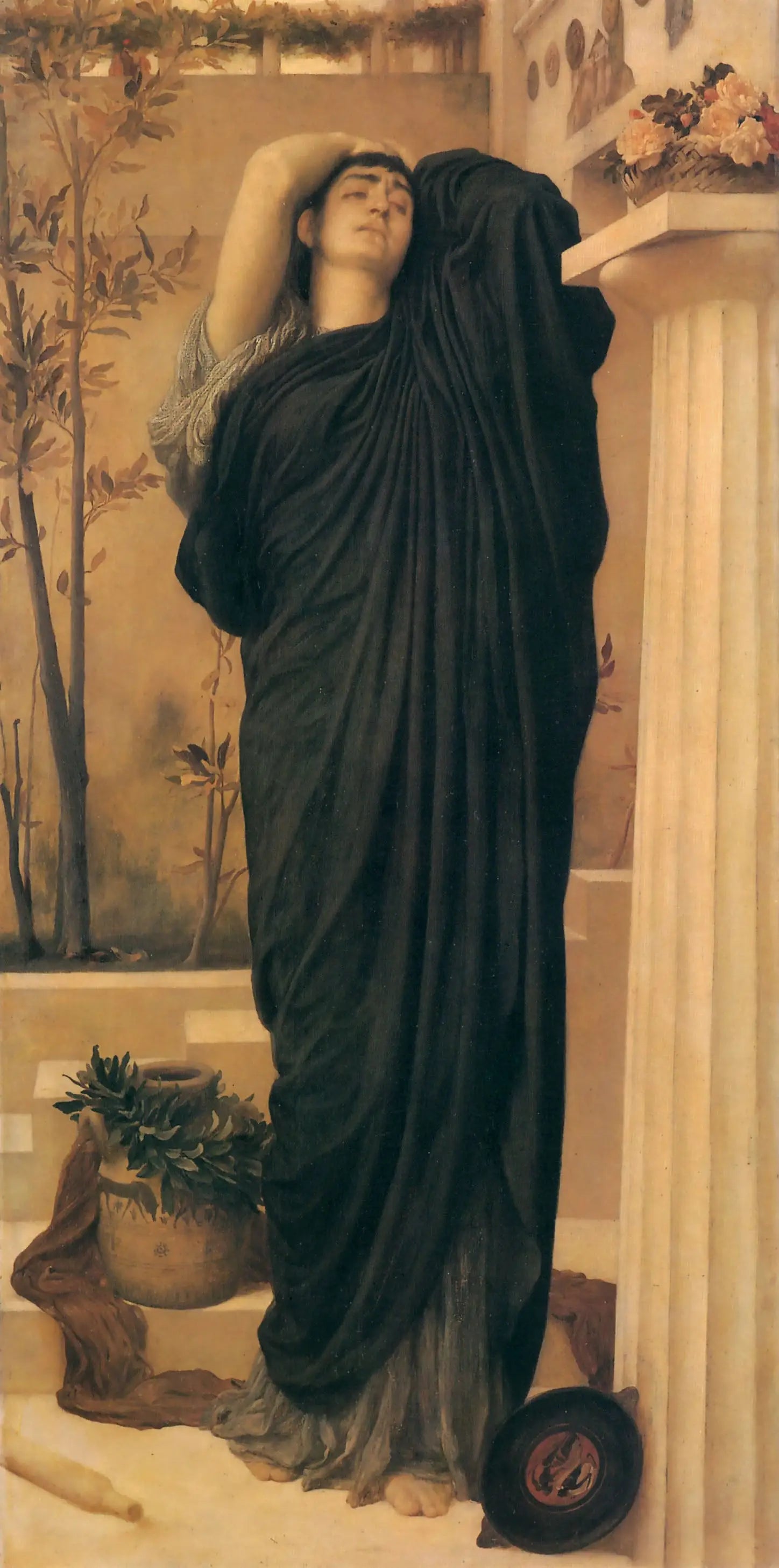 Électre sur la tombe d'Agamemnon - Frederic Leighton image 1 reproduction de peinture à l’huile