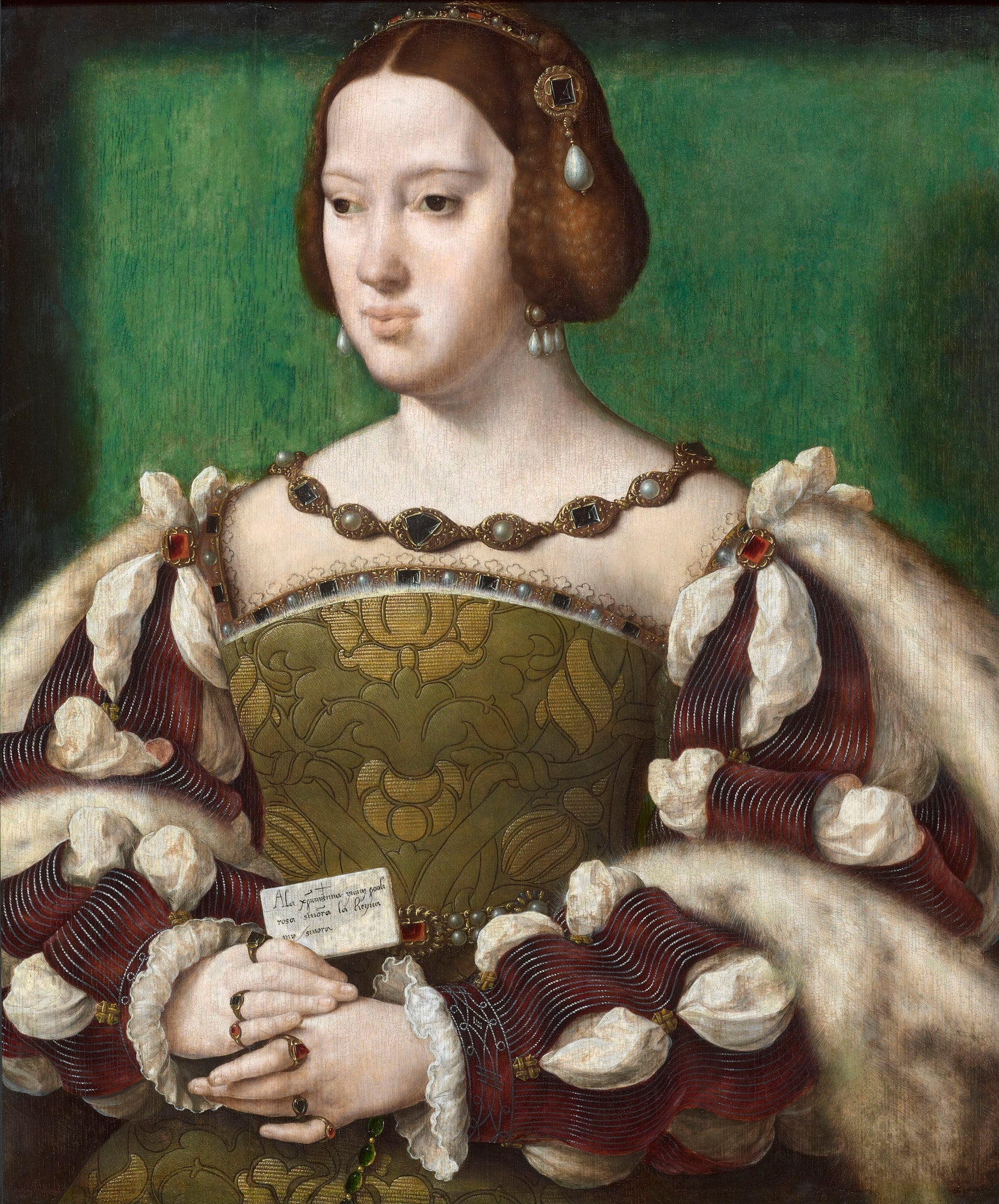 Éléonore d’Autriche - Joos van Cleve image 1 copie de tableau peinte à la main