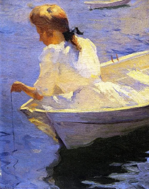 Éléonore dans le Dory - Frank Weston Benson