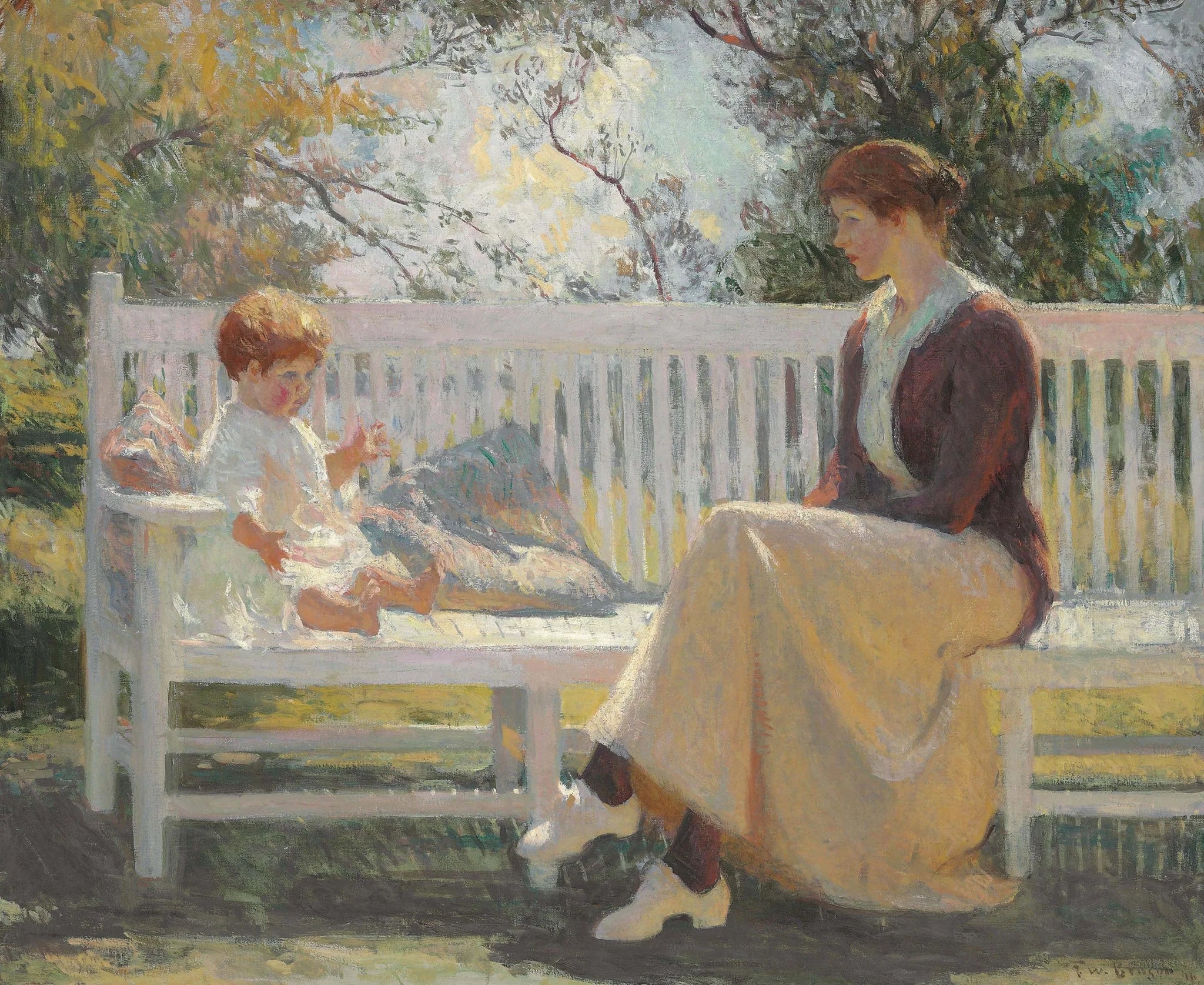 Éléonore et Benny - Frank Weston Benson image 1 reproduction de peinture à l’huile