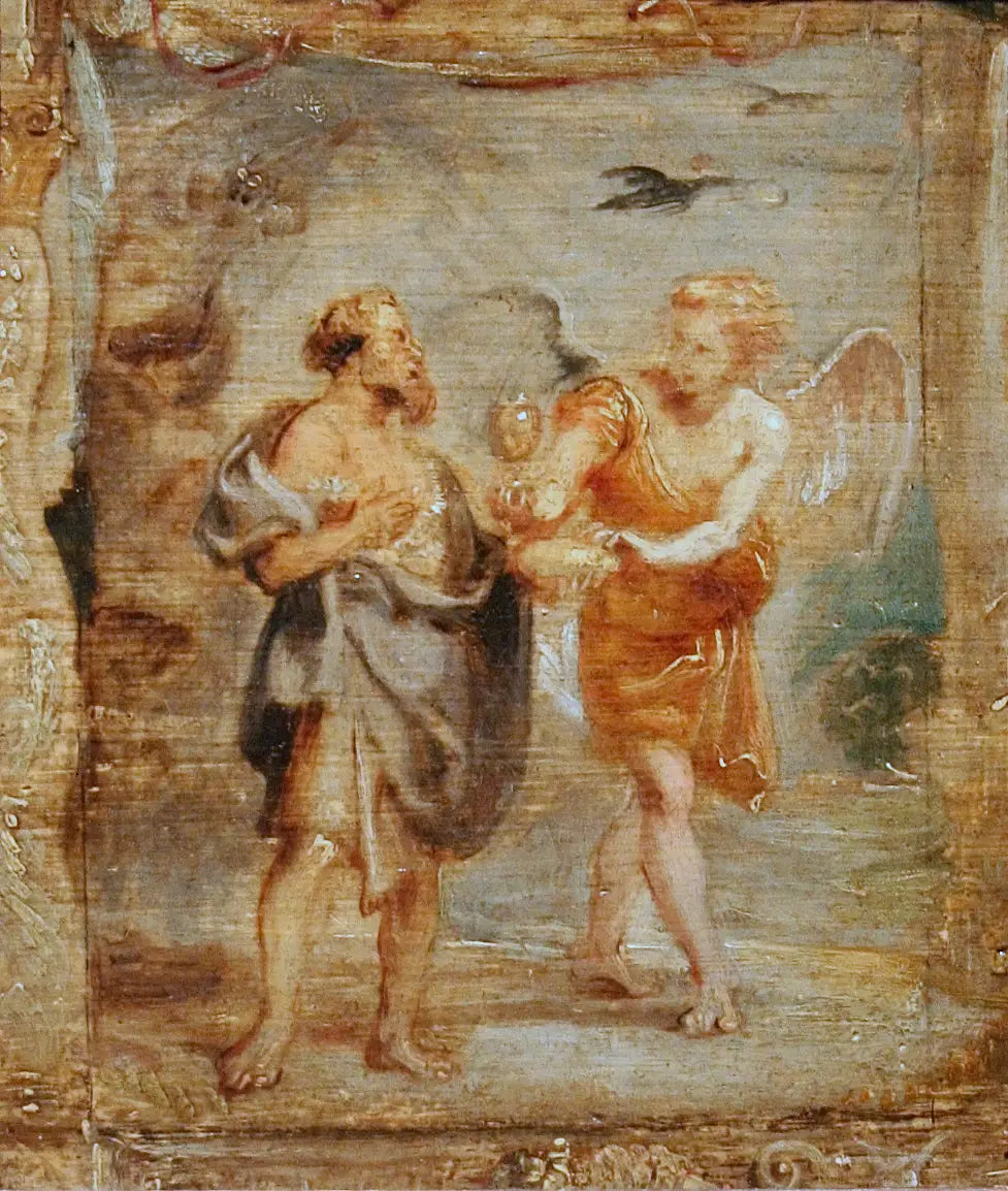 Élie et l’Ange - Peter Paul Rubens image 1 copie peinte à la main à l’huile