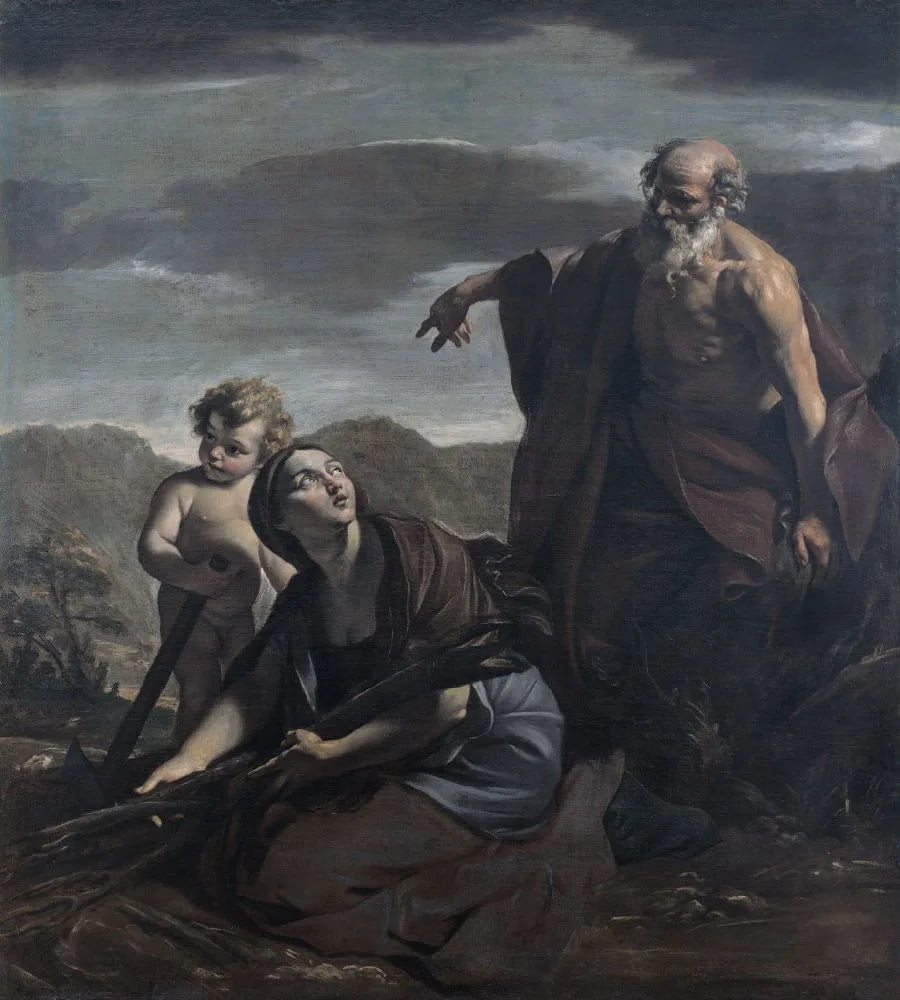 Élie et la veuve de Sarepta - Giovanni Lanfranco image 1 copie de tableau peinte à la main