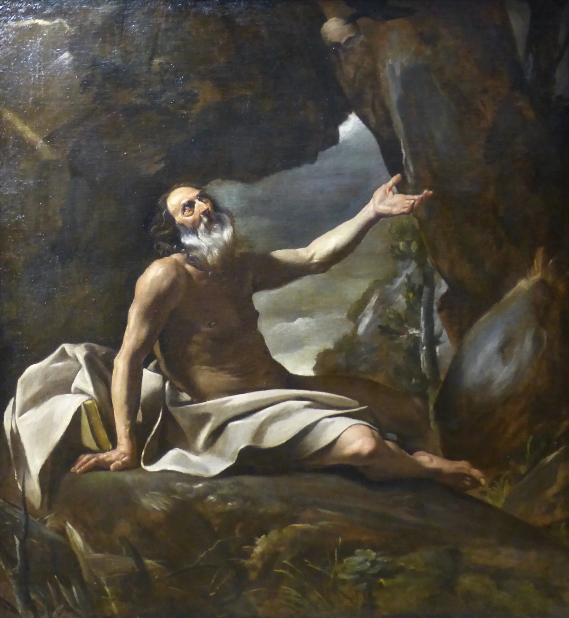 Élie nourri par le corbeau - Giovanni Lanfranco image 1 reproduction de peinture à l’huile