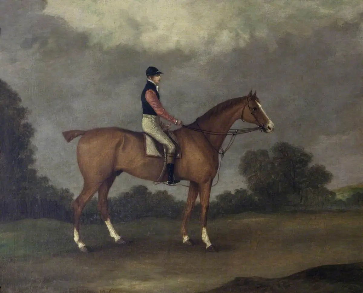 Elis', un cheval alezan, monté par J. Day - John Frederick Herring, Sr. image 1 reproduction d’œuvre d’art à l’huile