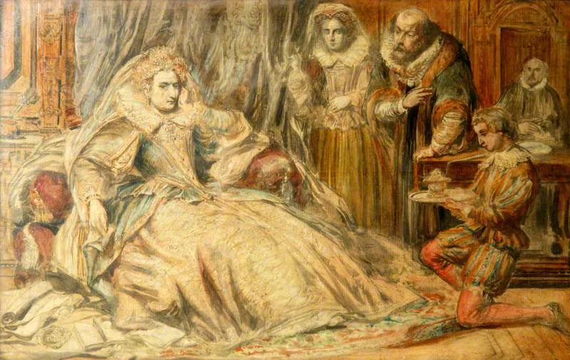 Élisabeth Ire et les courtisans - William Powell Frith image 1 copie peinte à la main à l’huile
