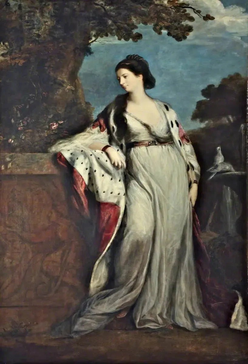 Elizabeth Gunning (1733–1790), duchesse de Hamilton et d'Argyll - Joshua Reynolds image 1 copie peinte à la main à l’huile