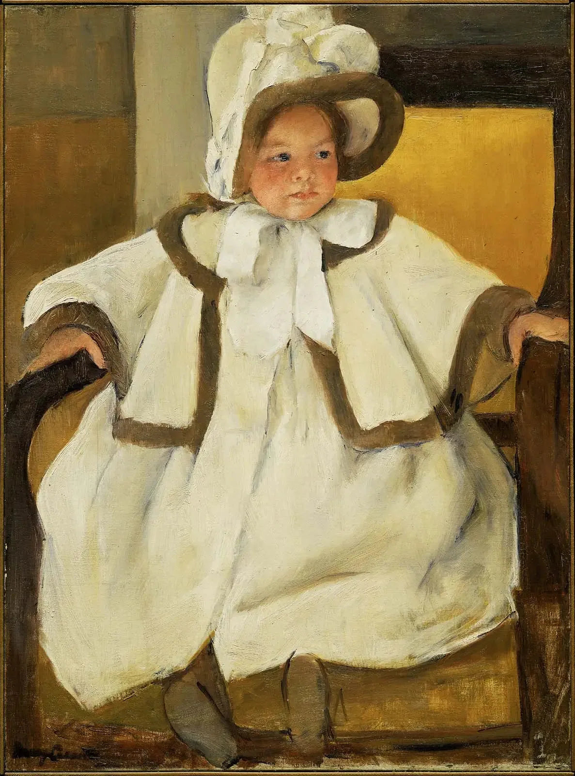 Ellen Mary en blouse blanche - Mary Cassatt image 1 copie de tableau peinte à la main