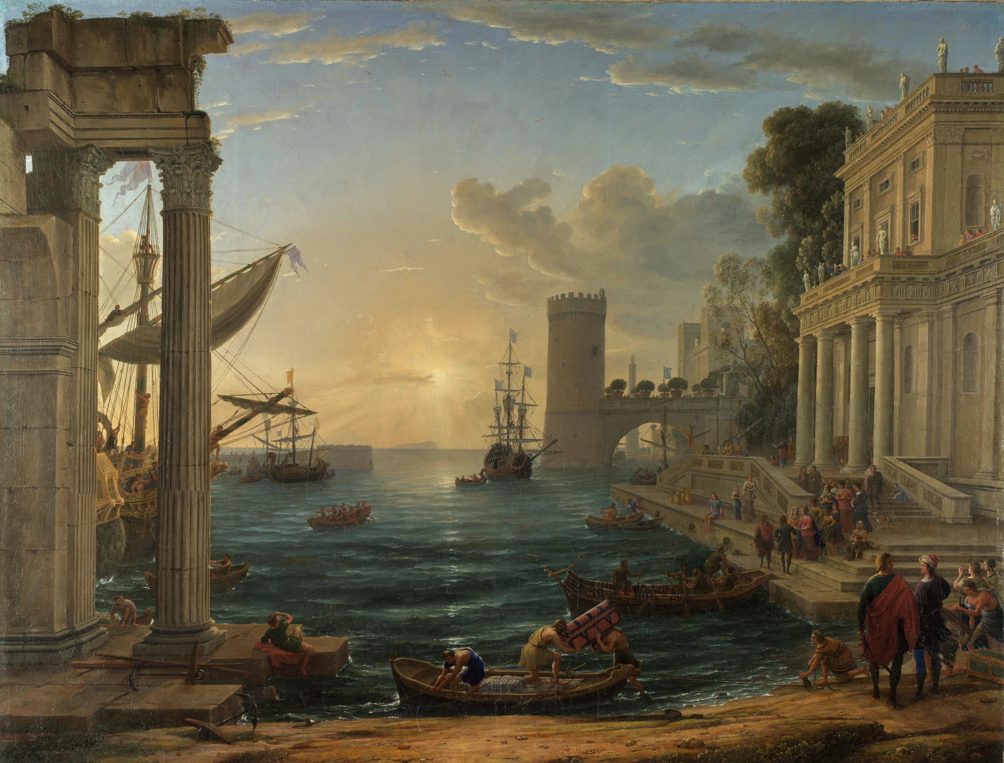 L'Embarquement de la reine de Saba - Claude Gellée