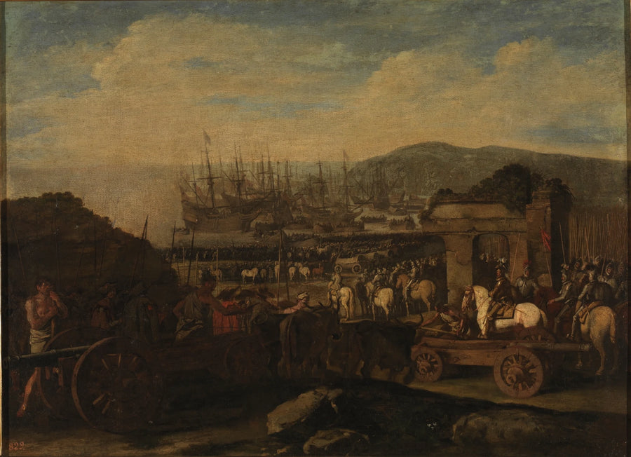 Embarquement des troupes d'artillerie - Aniello Falcone