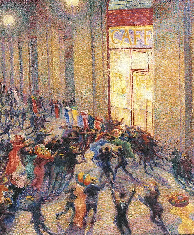 Émeute dans la galerie - Umberto Boccioni image 1 reproduction artisanale de tableau