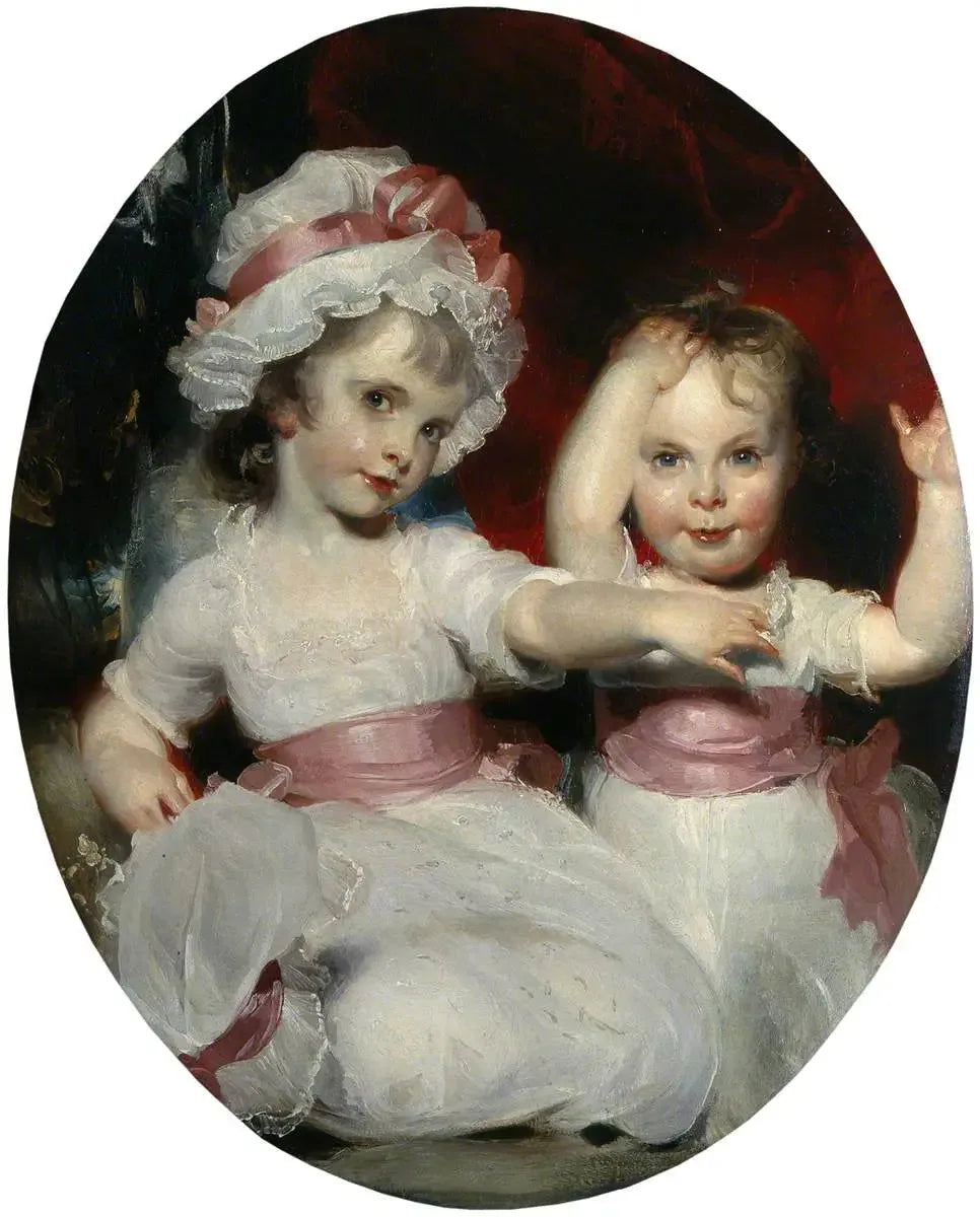 Emily et Harriet Lamb enfants - Thomas Lawrence image 1 copie de tableau peinte à la main