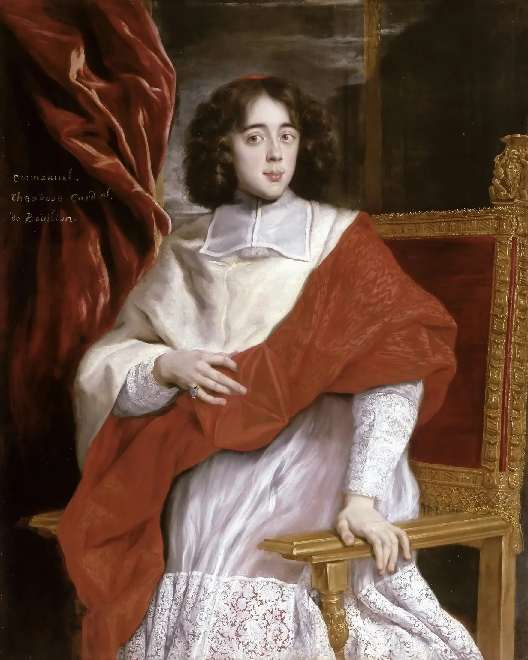 Emmanuel-Théodose de la Tour d'Auvergne, cardinal de Bouillon (1643-1715) - Giovanni Battista Gaulli image 1 tableau peint à l’huile sur toile