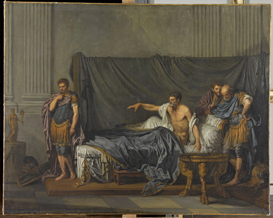L'Empereur Sévère reproche à Caracalla, son fils, d'avoir voulu l'assassiner, aussi connue sous le titre de Septime Sévère et Caracalla - Jean-Baptiste Greuze