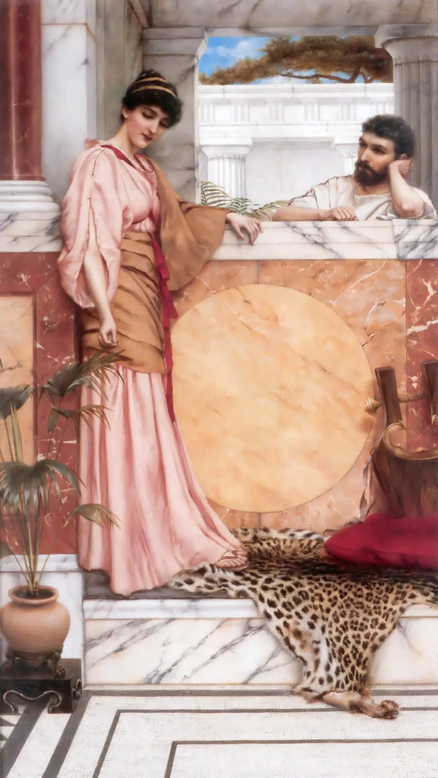 En attente d'une réponse - John William Godward