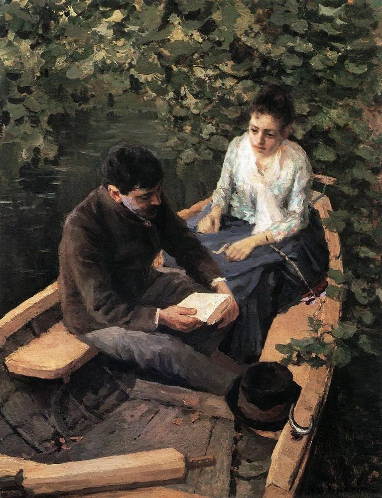 En barque - Konstantin Korovin image 1 reproduction de peinture à l’huile
