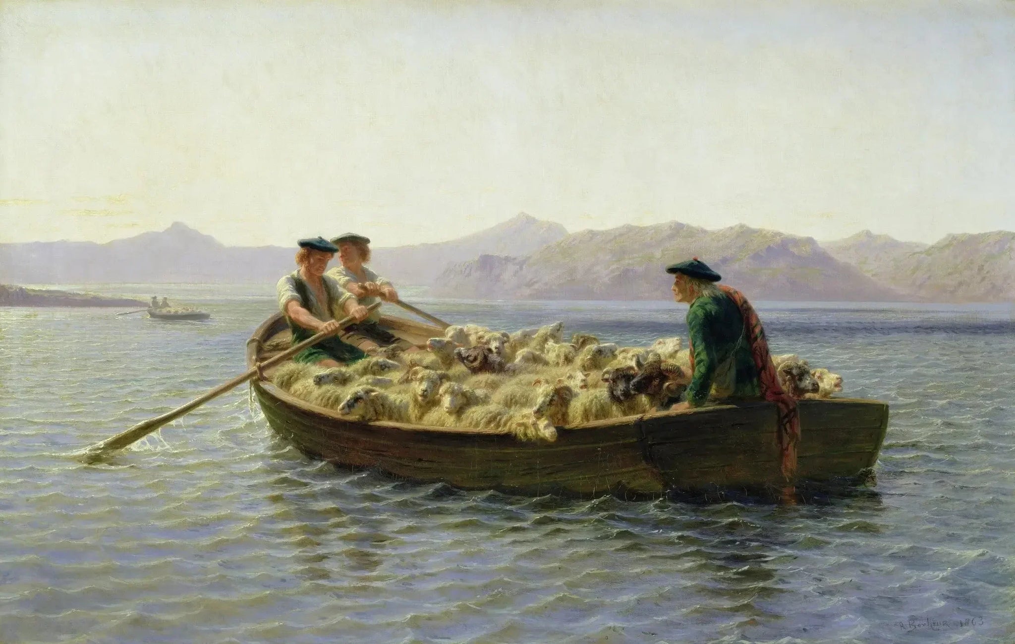 En barque - Rosa Bonheur image 1 tableau peint à l’huile sur toile