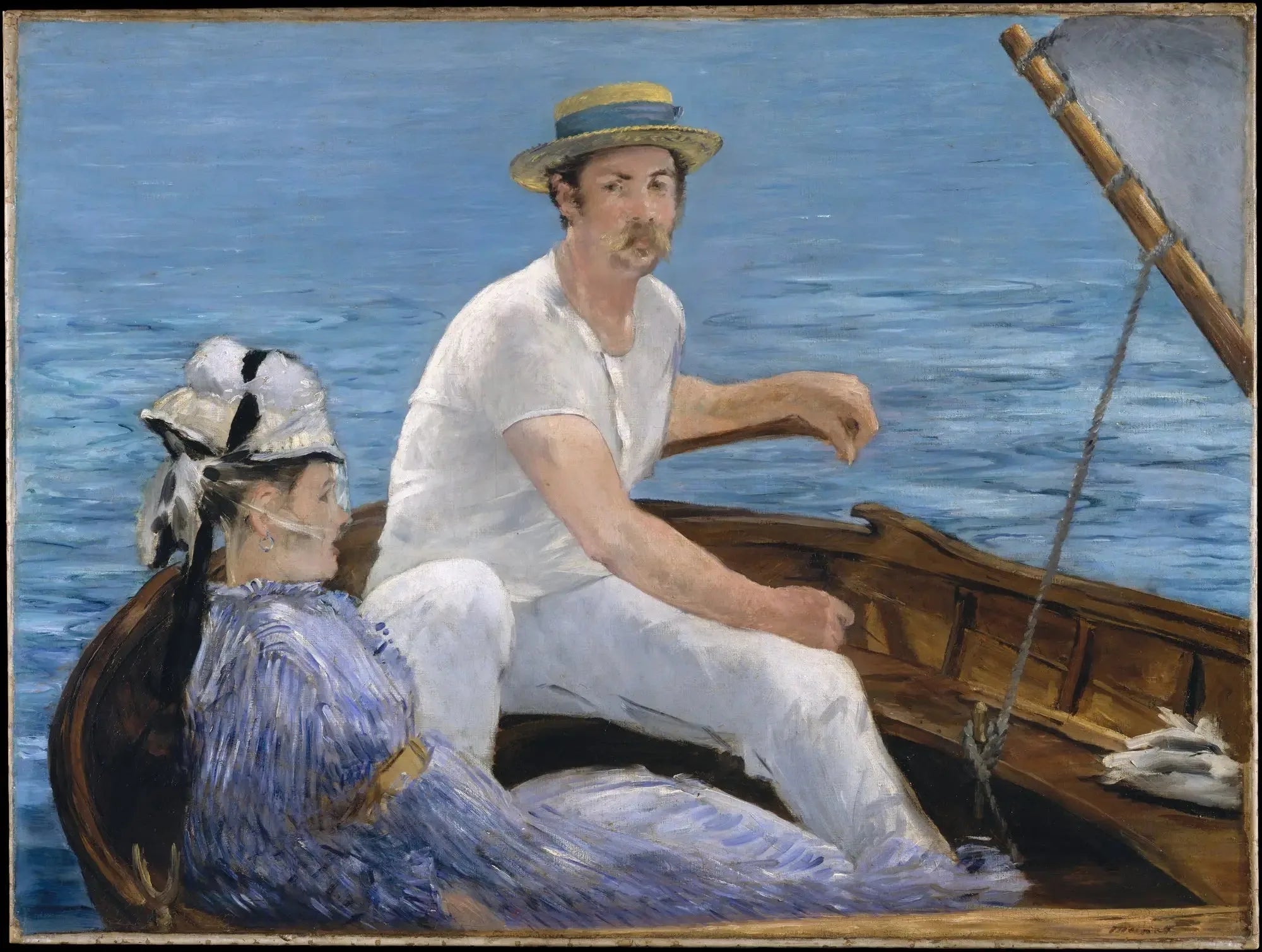 En bateau - Édouard Manet image 1 reproduction réalisée par Alpha Reproduction