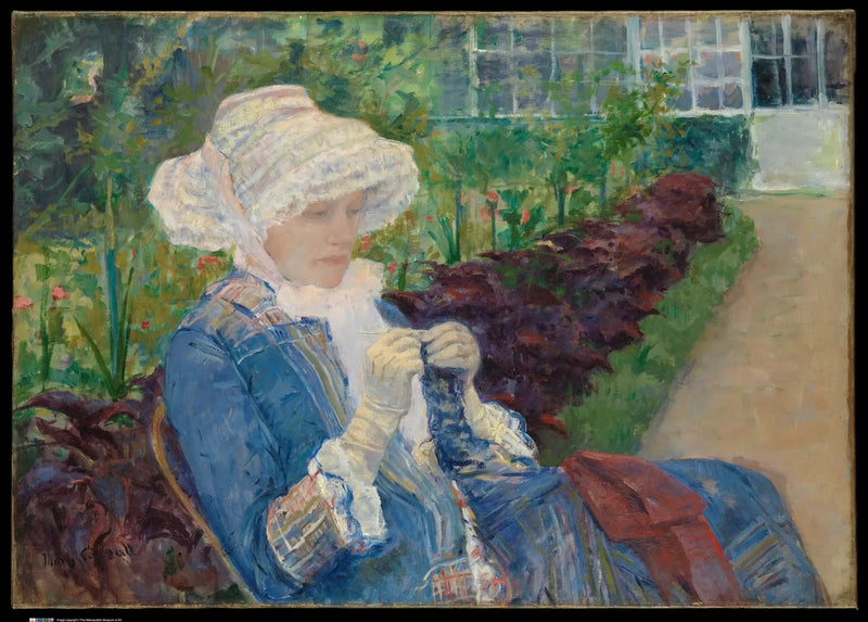En brodant - Mary Cassatt