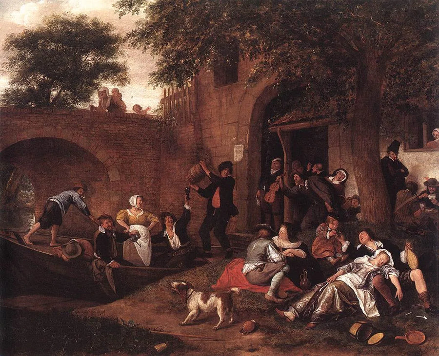 En quittant la taverne - Jan Steen