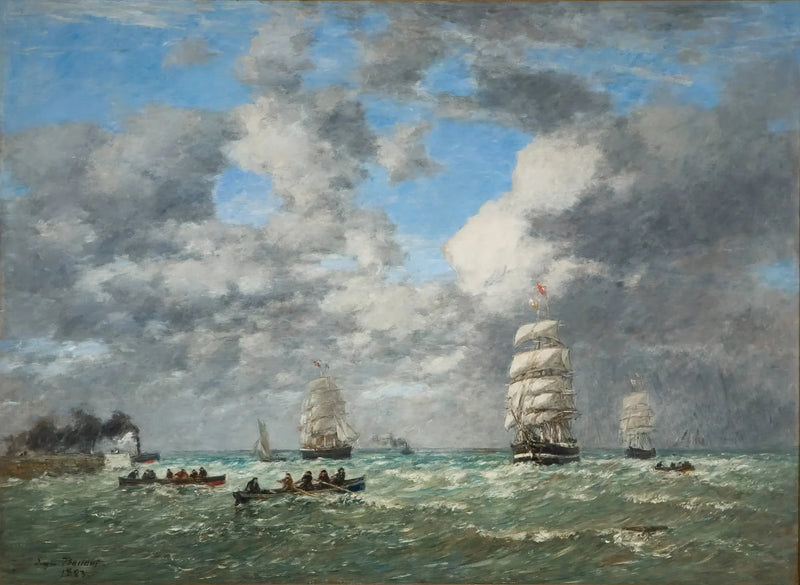 En quittant le port du Havre - Eugène Boudin