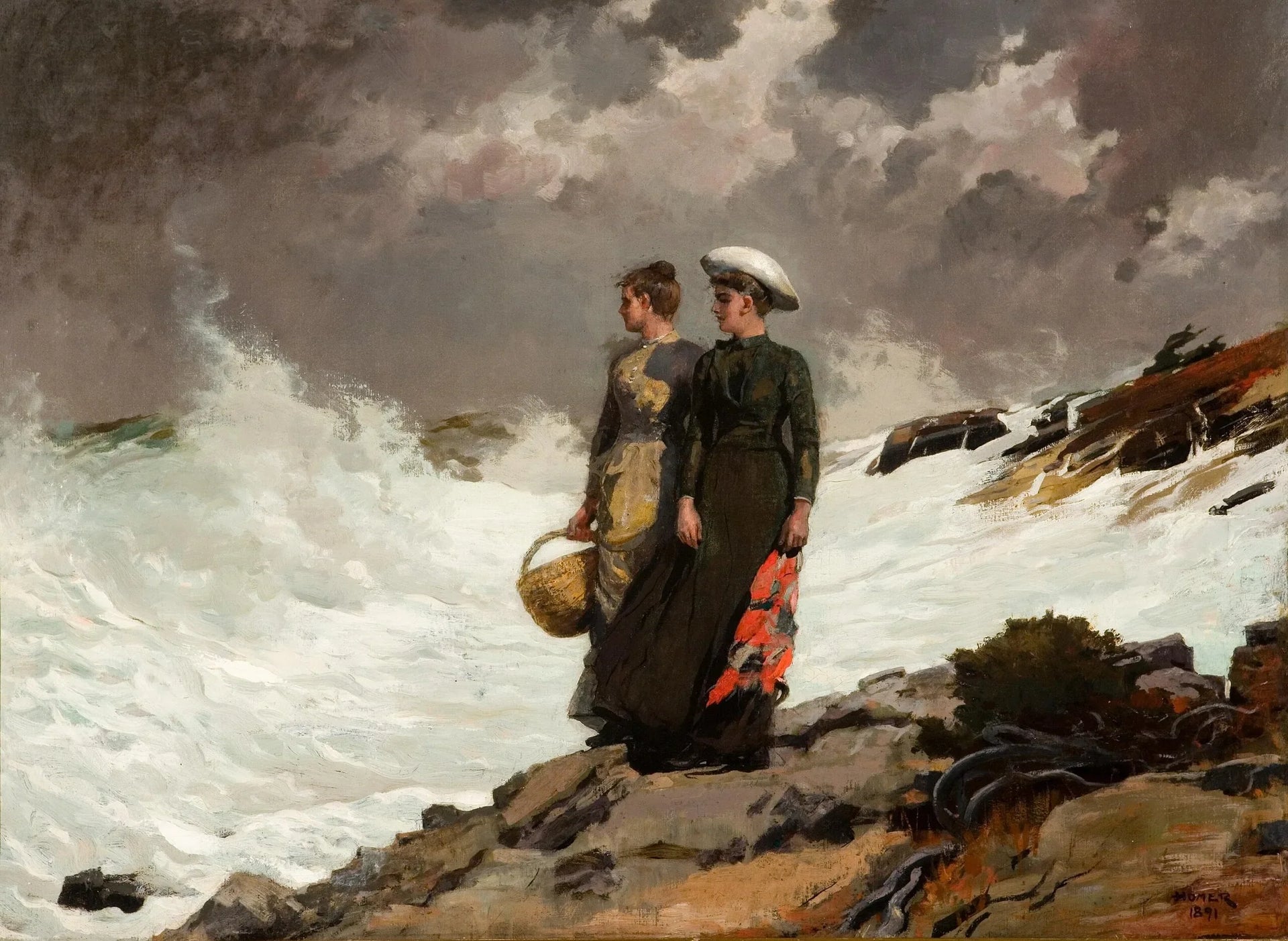 En regardant les briseurs - Winslow Homer image 1 tableau peint à l’huile sur toile